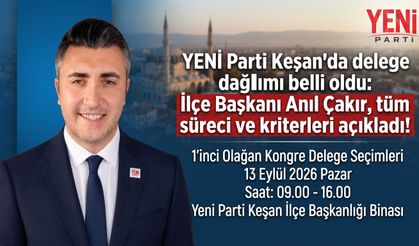 YENİ Parti Keşan’da Delege Dağılımı Belli Oldu