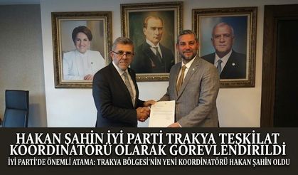 Şahin'e, İYİ Partiden yeni  görev