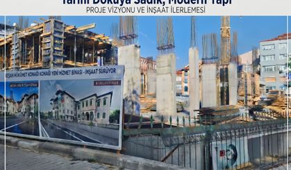 Eski Hükümet Konağı inşaatı hızla yükseliyor
