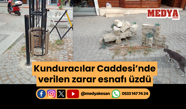 Kunduracılar Caddesi’nde verilen zarar esnafı üzdü