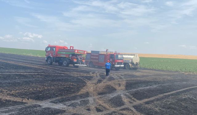 Boztepe Köyü’nde buğday yangını