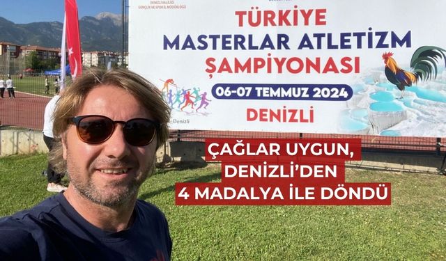 Çağlar Uygun, Denizli’den 4 madalya ile döndü