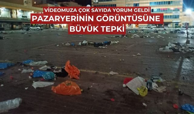 Cumartesi pazarının ardından ortaya çıkan görüntü tepkilere neden oluyor