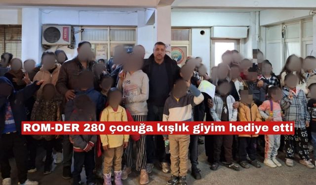 ROM-DER 280 çocuğa kışlık giyim hediye etti