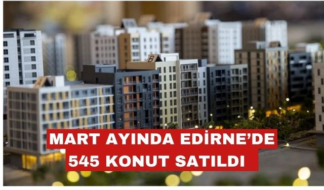 Edirne’de Mart ayında 545 konut satıldı