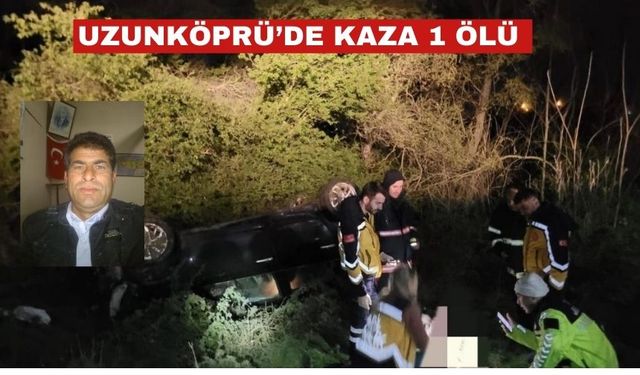 Hafif ticari araç dereye uçtu 1 ölü, 1 yaralı