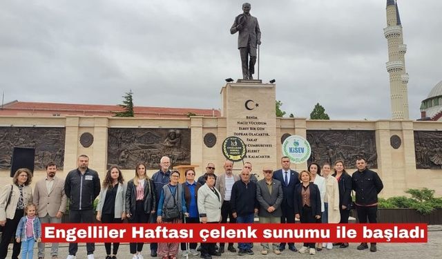 Engelliler Haftası programı çelenk sunumu ile başladı