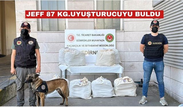 Otobüsteki 87 kilo maddeyi  Jeff buldu; 3 tutuklama