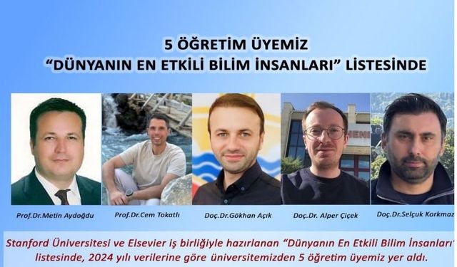 5 Akademisyen Dünyanın En Etkili Bilim İnsanları arasında