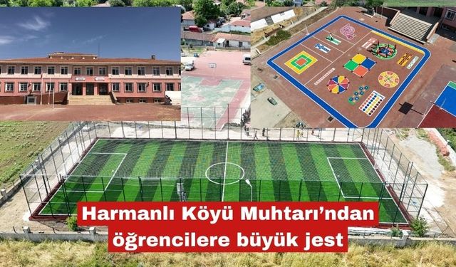Harmanlı Köyü Muhtarı’ndan öğrencilere büyük jest