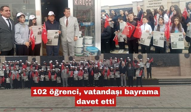102 öğrenciden Cumhuriyet Bayramına anlamlı davet