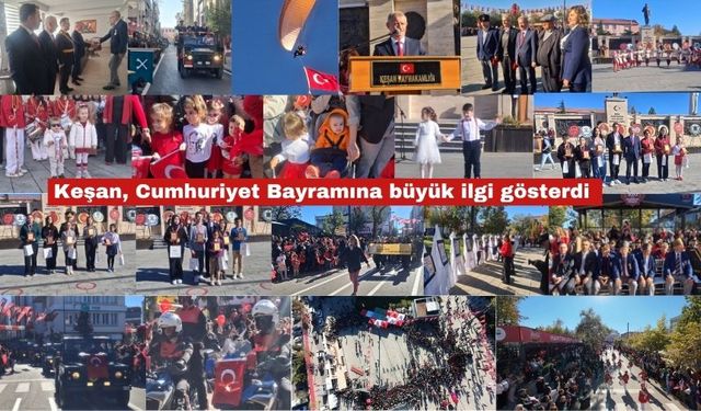Keşan, Cumhuriyet Bayramına büyük ilgi gösterdi
