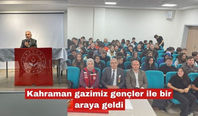 Kahraman gazimiz gençler ile bir araya geldi