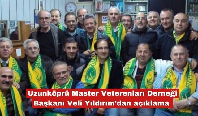 Master Veterenlar Başkanı Veli Yıldırım'dan açıklama