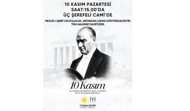 H.Hakan Şahin, 10 Kasım açıklaması yaptı