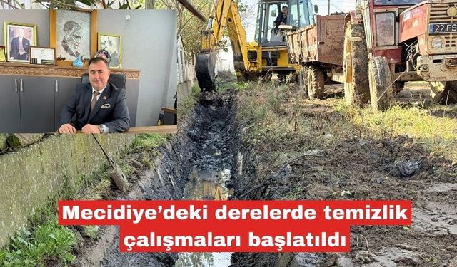 Mecidiye’deki derelerde temizlik çalışmaları başlatıldı