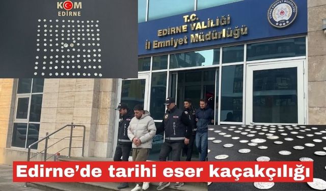 Edirne’de tarihi eser kaçakçılığı, 2 tutuklama