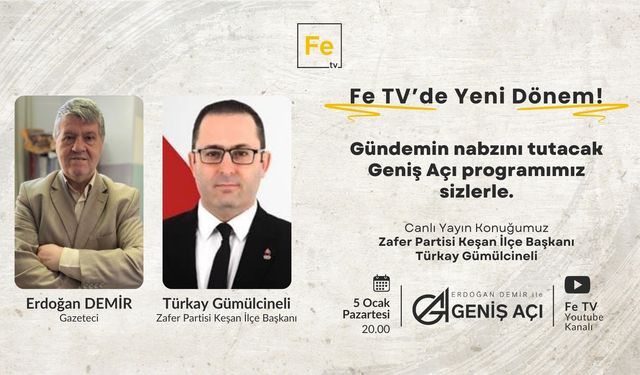Fe TV'nin bu haftaki konuğu Türkay Gümülcineli olacak