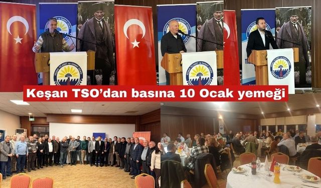 Keşan TSO’dan basına 10 Ocak yemeği