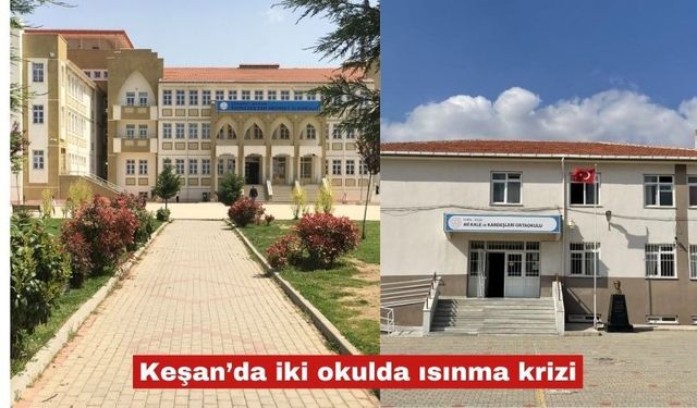 Keşan’da iki okulda ısınma krizi