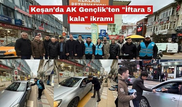 Keşan’da AK Gençlik’ten "İftara 5 kala" ikramı