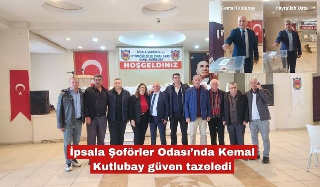 İpsala Şoförler Odası’nda Kemal Kutlubay güven tazeledi
