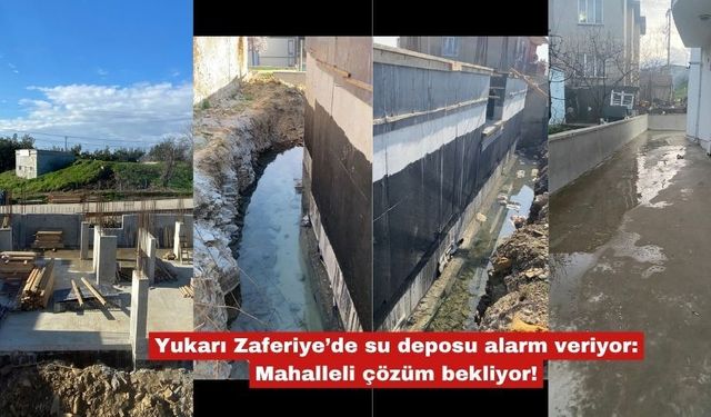 Yukarı Zaferiye’de su deposu alarm veriyor