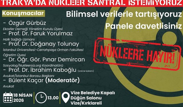 “Trakya’da Nükleer Santral istemiyoruz”