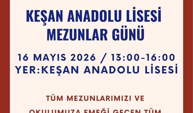 Keşan Anadolu Lisesi’nde mezunlar günü heyecanı!