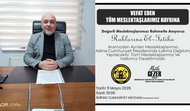 Keşanlı kuaför esnafından ahde vefa