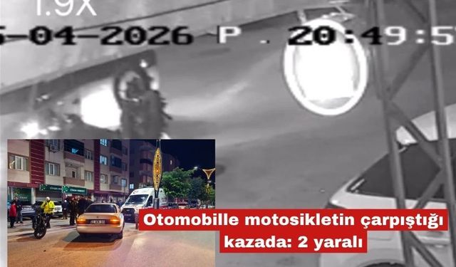 Otomobille motosikletin çarpıştığı kazada: 2 yaralı