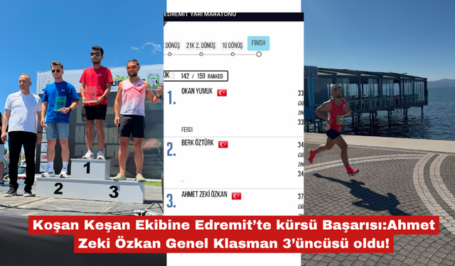 Koşan Keşan Ekibine Edremit’te kürsü Başarısı