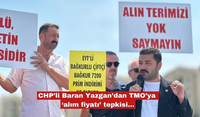 CHP’li Baran Yazgan’dan TMO’ya ‘alım fiyatı’ tepkisi…