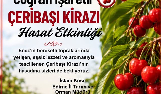 Çeribaşı Kirazı Hasat Etkinliği 22 Haziran’da