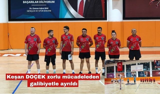 Keşan DOÇEK zorlu mücadeleden galibiyetle ayrıldı