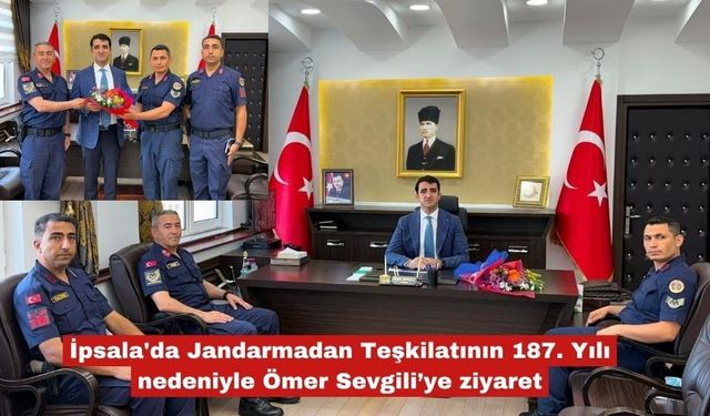 Jandarmadan Kaymakam Sevgili'ye ziyaret