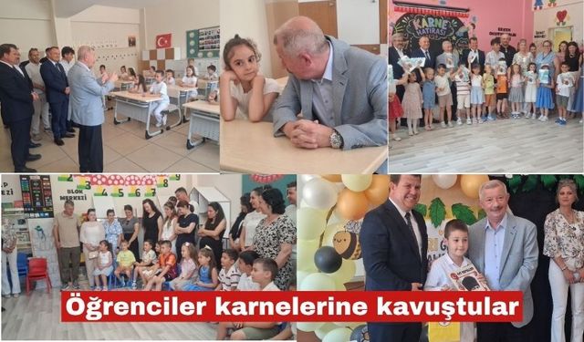 Öğrenciler karnelerine kavuştular