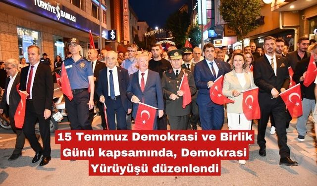 Keşan'da 15 Temmuz Demokrasi Yürüyüşü düzenlendi