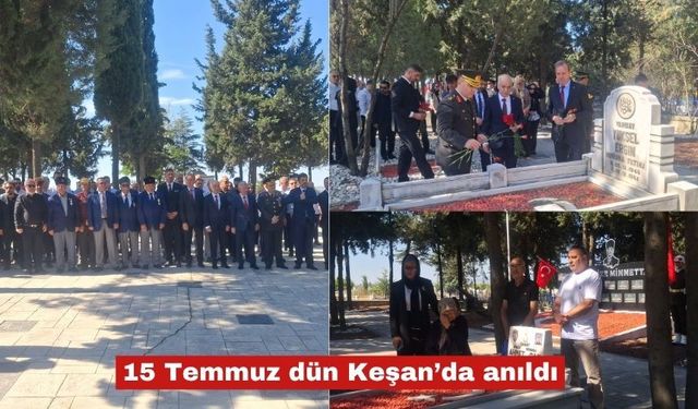 15 Temmuz Keşan’da dün anıldı