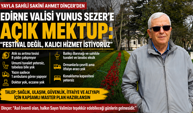 Yayla Sahili Sakininden  Yunus Sezer'e Açık Mektup