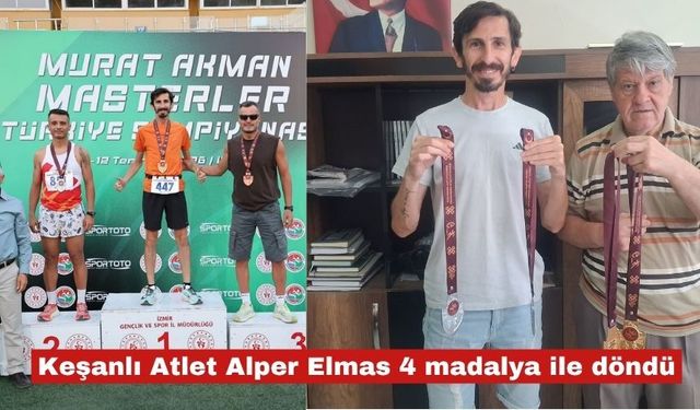 Alper Elmas İzmir'den 4 madalya ile döndü
