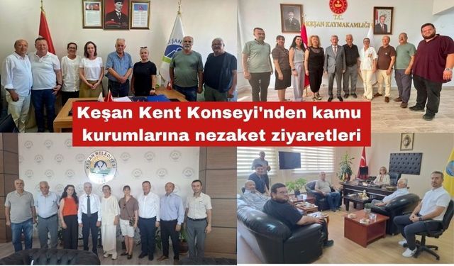Keşan Kent Konseyi'nden kamu kurumlarına nezaket ziyaretleri