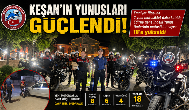 Keşan'ın Yunusları güçlendi 2 motosiklet daha geldi
