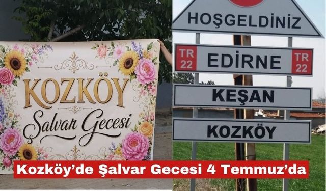 Kozköy'de Şalvar Gecesi 4 Temmuz'da