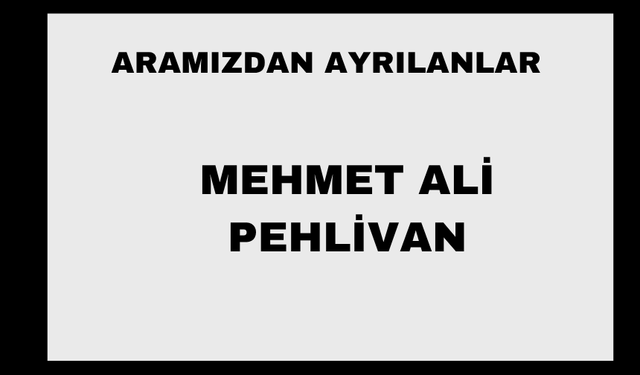 Mehmet Ali Pehlivan vefat etti
