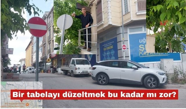 Bir tabelayı düzeltmek bu kadar mı zor?