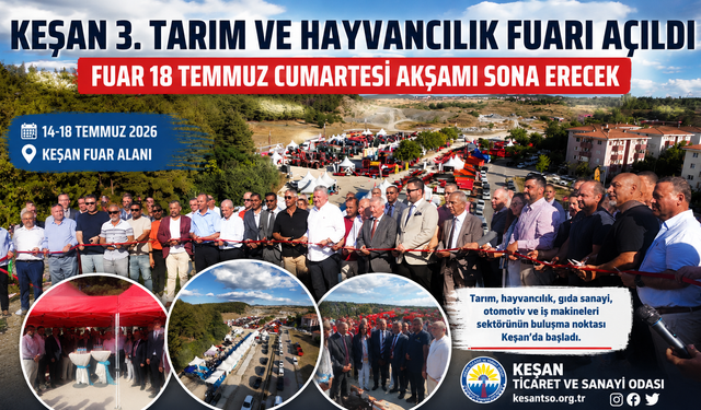 Keşan 3.Tarım ve Hayvancılık Fuarı açıldı