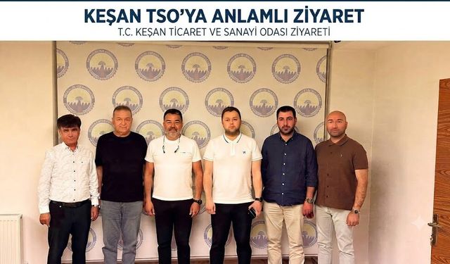 Oktay Mermer ve Adnan Vural'dan Keşan TSO'ya ziyaret