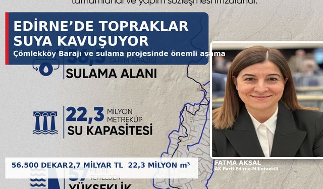 Çömlekköy Barajı ile topraklar suya kavuşuyor