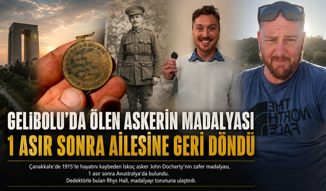 Madalyası 1 asır sonra ailesine ulaştı